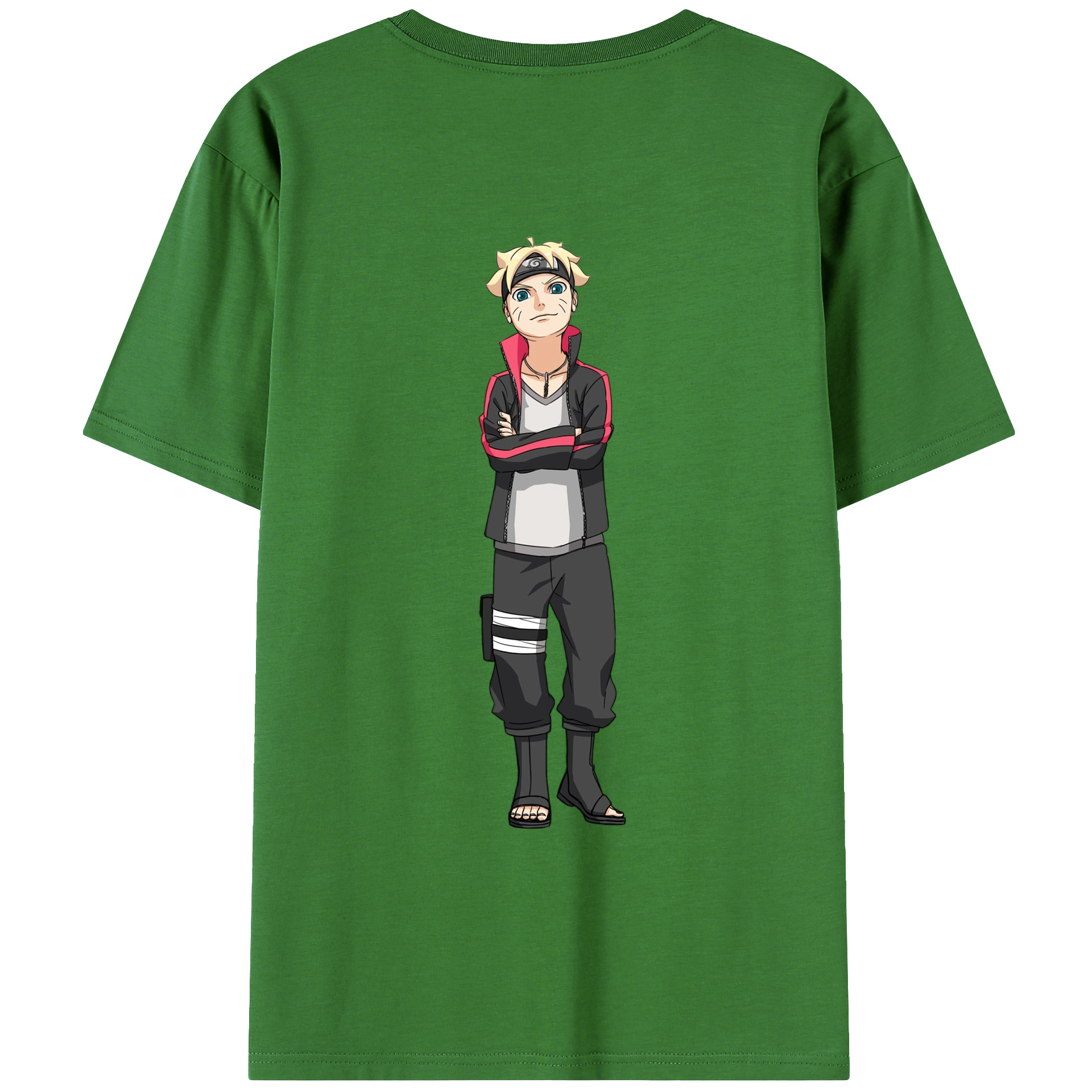 （画像用） NARUTO -ナルト- うずまき ボルト Uzumaki Boruto レディース半袖Tシャツ(バックプリント)